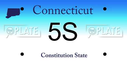 5S Connecticut License Plate