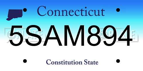 5SAM894 Connecticut License Plate