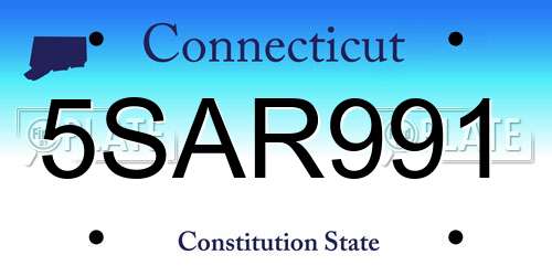 5SAR991 Connecticut License Plate