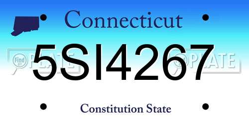 5SI4267 Connecticut License Plate