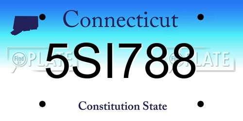 5SI788 Connecticut License Plate