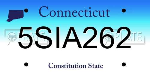 5SIA262 Connecticut License Plate