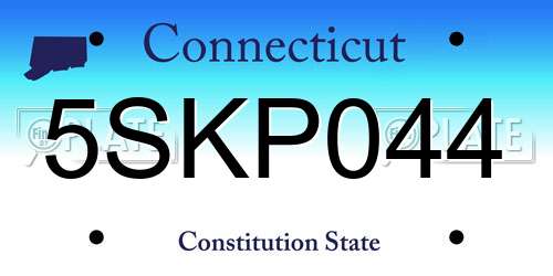 5SKP044 Connecticut License Plate