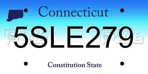 5SLE279 Connecticut License Plate
