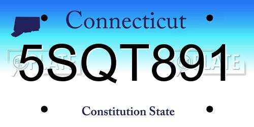 5SQT891 Connecticut License Plate