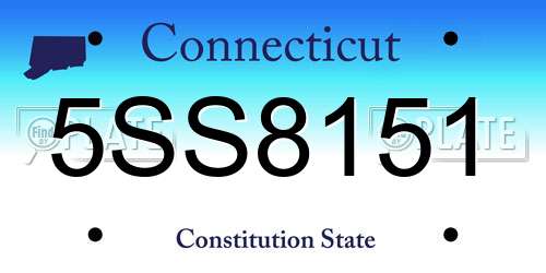 5SS8151 Connecticut License Plate