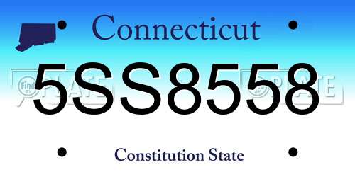 5SS8558 Connecticut License Plate