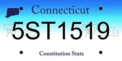 5ST1519 Connecticut License Plate