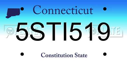 5STI519 Connecticut License Plate
