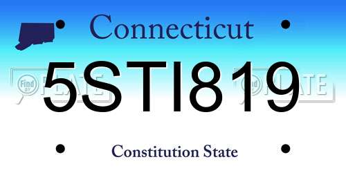 5STI819 Connecticut License Plate