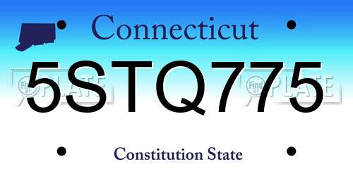 5STQ775 Connecticut License Plate