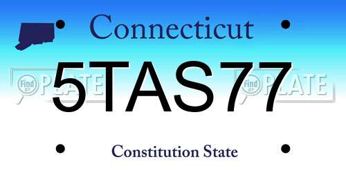 5TAS77 Connecticut License Plate