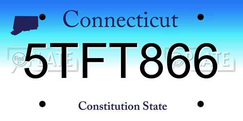 5TFT866 Connecticut License Plate