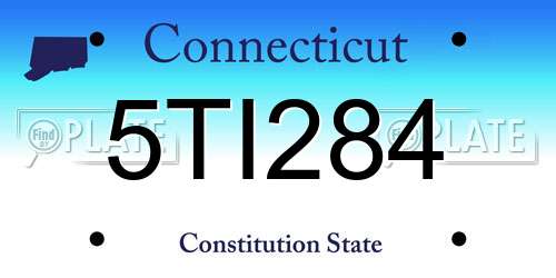 5TI284 Connecticut License Plate