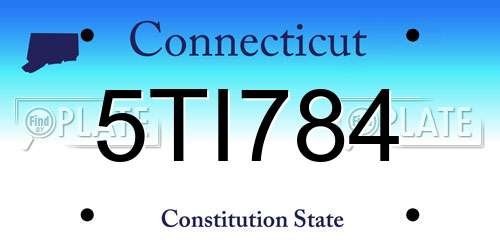 5TI784 Connecticut License Plate