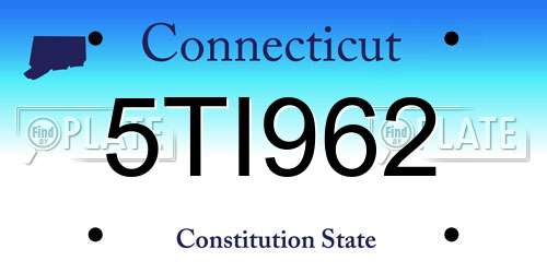 5TI962 Connecticut License Plate