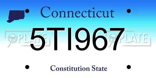 5TI967 Connecticut License Plate