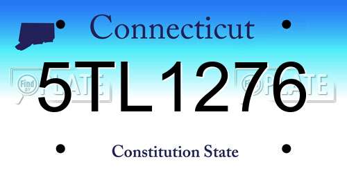 5TL1276 Connecticut License Plate
