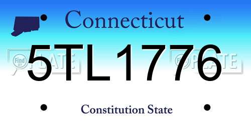 5TL1776 Connecticut License Plate