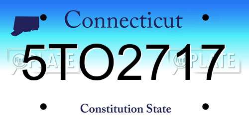 5TO2717 Connecticut License Plate