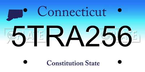 5TRA256 Connecticut License Plate