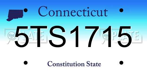 5TS1715 Connecticut License Plate