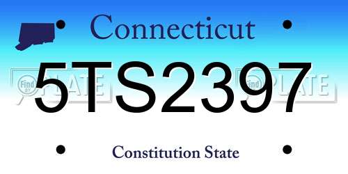 5TS2397 Connecticut License Plate