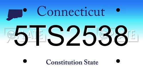 5TS2538 Connecticut License Plate