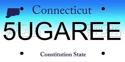 5UGAREE Connecticut License Plate