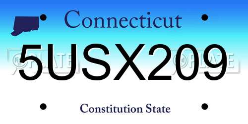 5USX209 Connecticut License Plate
