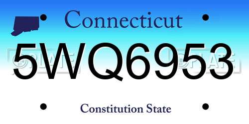 5WQ6953 Connecticut License Plate