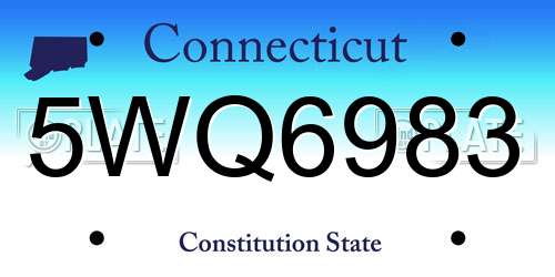 5WQ6983 Connecticut License Plate
