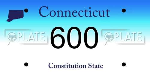 600 Connecticut License Plate