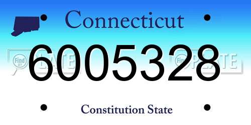 6005328 Connecticut License Plate