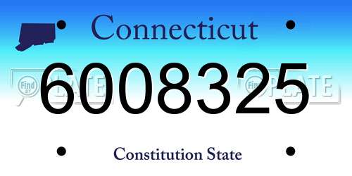 6008325 Connecticut License Plate