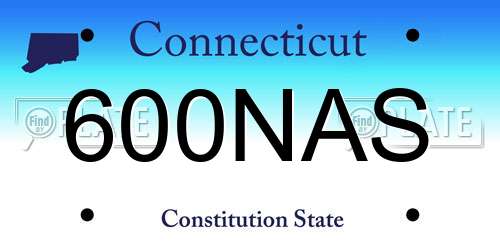 600NAS Connecticut License Plate