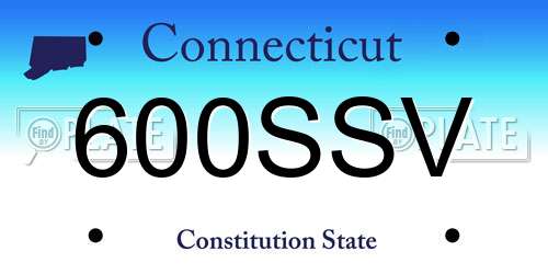 600SSV Connecticut License Plate