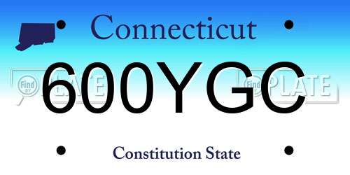 600YGC Connecticut License Plate