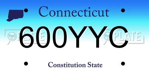 600YYC Connecticut License Plate