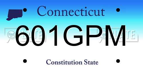 601GPM Connecticut License Plate