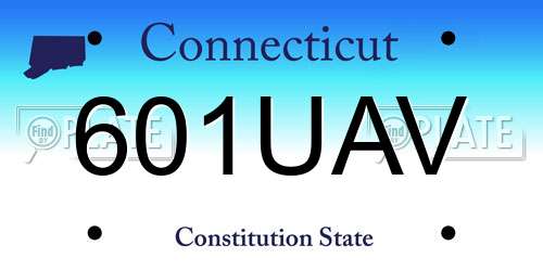 601UAV Connecticut License Plate