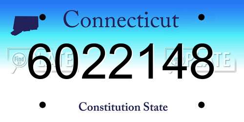 6022148 Connecticut License Plate