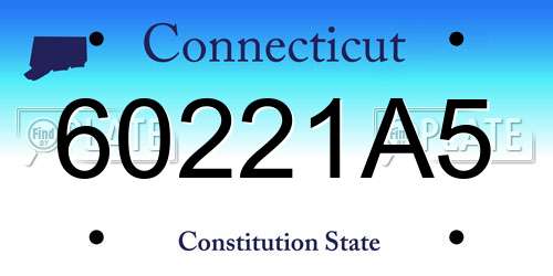 60221A5 Connecticut License Plate