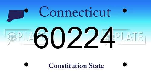 60224 Connecticut License Plate