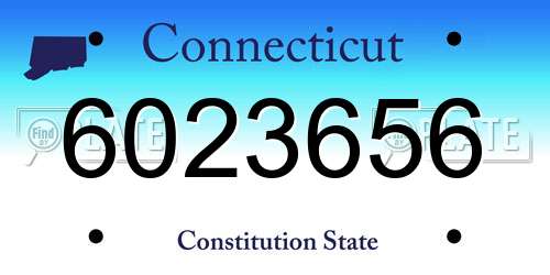 6023656 Connecticut License Plate