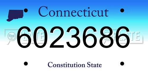 6023686 Connecticut License Plate