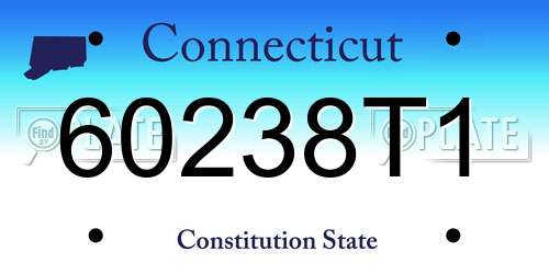 60238T1 Connecticut License Plate