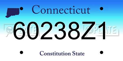 60238Z1 Connecticut License Plate