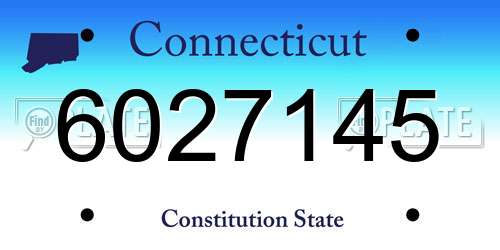 6027145 Connecticut License Plate
