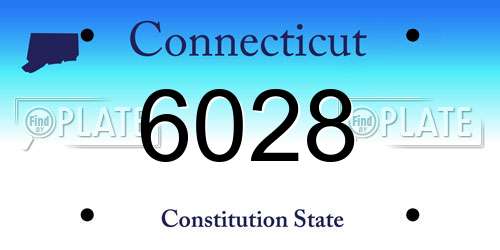 6028 Connecticut License Plate